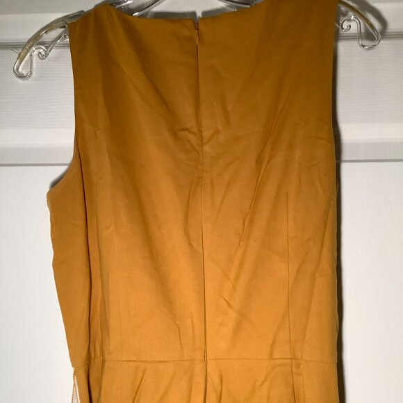 Antonio Melani Mustard Wide Leg Jumpsuit Tie Waist Sleeveless - Picture 6 of 6